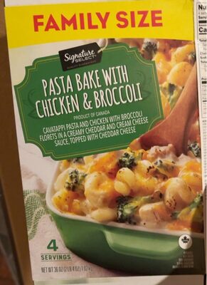 Pasta Bake With Chicken & Broccoli Cavatappi Pasta And Chicken With Broccoli Florets In A Creamy Cheddar And Cream Cheese Sauce, Topped With Cheddar Cheese, Chicken & Broccoli