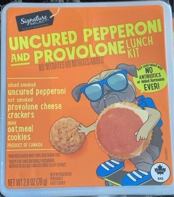 Uncured Pepperoni And Provolone Cheese Lunch Kit Crackers Mini Oat Meal Cookies, Uncured Pepperoni And Provolone Cheese Lunch Kit