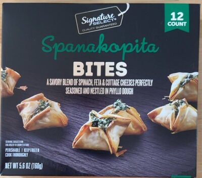 Spanakopita A Savory Blend Of Spinach, Low Fat Cottage Cheese & Feta Perfectly Seasoned And Nestled In Phyllo Dough Bites, Spanakopita