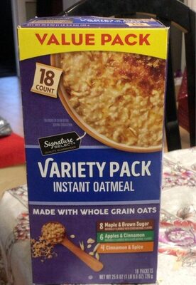 Instant Oatmeal Variety Pack, Maple & Brown Sugar, Apples & Cinnamon, Cinnamon & Spice