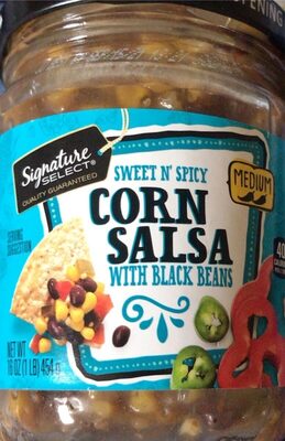 Medium Sweet N' Spicy Corn Salsa With Black Beans, Medium Sweet N' Spicy Corn With Black Beans