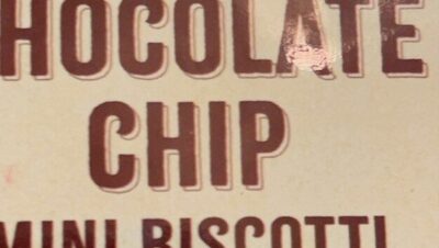 Chocolate Chip Mini Biscotti With Dark Chocolaty Drizzle, Chocolate Chip