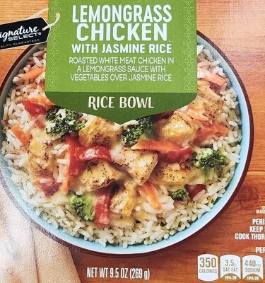 Lemongrass Chicken With Jasmine Rice Roasted White Meat Chicken In A Lemongrass Sauce With Vegetables Over Jasmine Rice Bowl, Lemongrass Chicken With Jasmine Rice