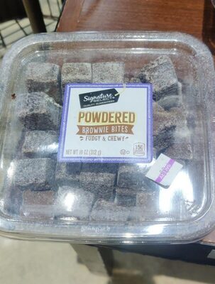 Powdered Fudgy & Chewy Brownie Bites Bowl, Powdered