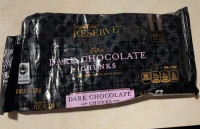 Dark Chocolate 61% Cacao Extra Chunks, Dark Chocolate