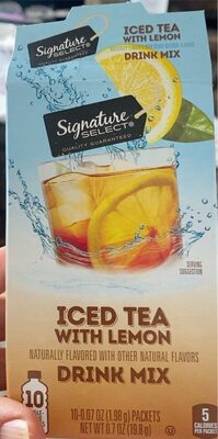 Iced Tea With Lemon Flavored Drink Mix, Iced Tea With Lemon