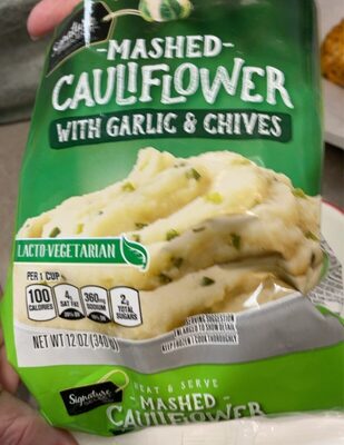 Mashed Cauliflower With Garlic & Chives, Garlic & Chives