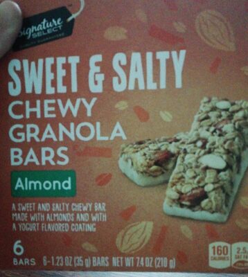 Almond Sweet & Salty Chewy Granola Bars, Almond
