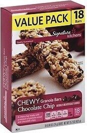 Chocolate Chip Chewy Granola Bars, Chocolate Chip