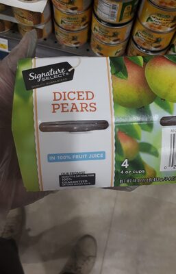 Diced Pears In 100% Fruit Juice, Fruit Juice