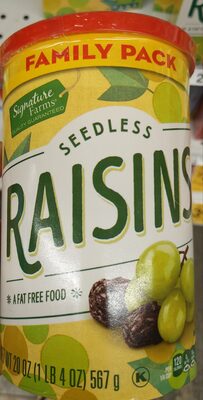 Signature Select Seedless Raisins 20oz Resealable Canister