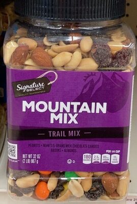 Mountain Peanuts, M&M's Milk Chocolate Candies, Raisins, Almonds Trail Mix, Mountain