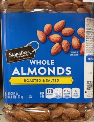 Roasted & Salted Whole Almonds, Roasted & Salted