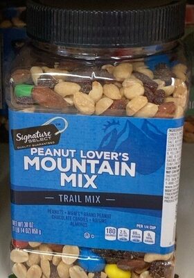 Peanut Lover's Mountain Peanuts, M&M's Peanut Chocolate Candies, Raisins, Almonds Trail Mix, Peanut Lover's Mountain