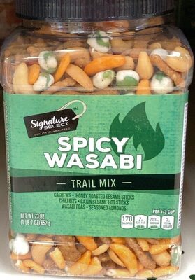Spicy Wasabi Cashews, Honey Roasted Sesame Sticks, Chili Bits, Cajun Sesame Hot Sticks, Wasabi Peas, Onion & Garlic Seasoned Almonds Trail Mix, Spicy Wasabi