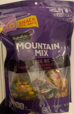 Mountain Mix Roasted Salted Peanuts, M&M's Milk Chocolate Candies, Raisins, Roasted Salted Almonds Trail Mix, Mountain Mix