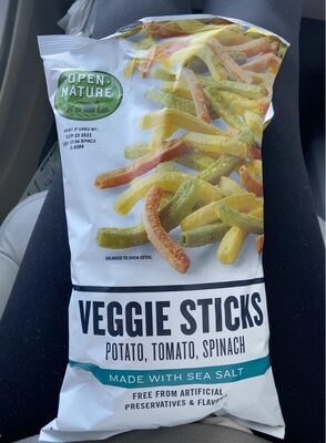Potato, Tomato, Spinach Veggie Sticks Made With Sea Salt, Sea Salt