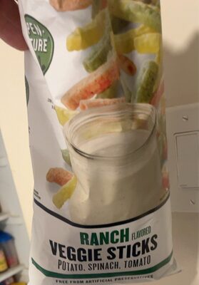 Ranch Potato, Spinach, Tomato Veggie Sticks, Ranch