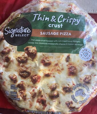 Sausage Topped With Rich Traditional Tomato Sauce, Low-Moisture Mozzarella Cheese & Italian Sausage Thin & Crispy Crust Pizza, Sausage