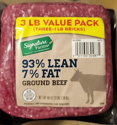 93% Lean/7% Fat Ground Beef