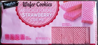 Strawberry Creme Flavored Wafer Cookies, Strawberry Creme
