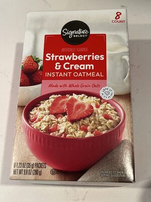Strawberries & Cream Instant Oatmeal, Strawberries & Cream