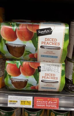 Yellow Cling Diced Peaches In 100% Fruit Juice, Fruit Juice