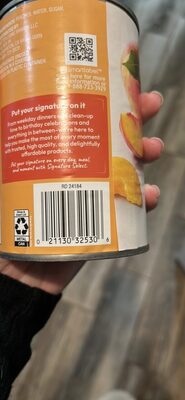 Yellow Cling Sliced Peaches In Extra Light Syrup, Extra Light Syrup