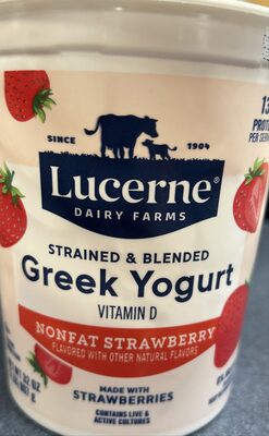 Nonfat Strawberry Strained & Blended Greek Yogurt, Nonfat Strawberry