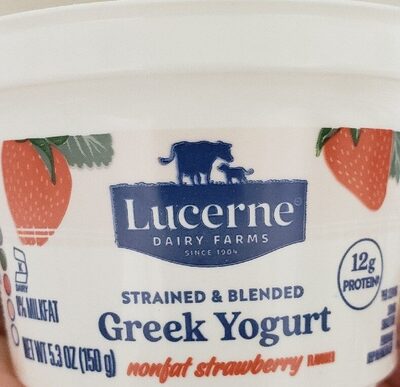 Strawberry Strained & Blended Nonfat Greek Yogurt, Strawberry