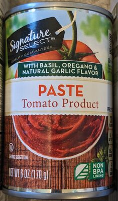 Tomato Product Paste With Basil, Oregano & Garlic, Tomato