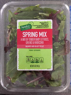 Spring Mix A Mix Of Tender Baby Lettuces, Greens & Radicchio, Spring Mix