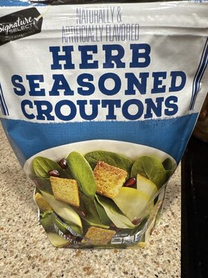Herb Seasoned Flavored Croutons, Herb Seasoned
