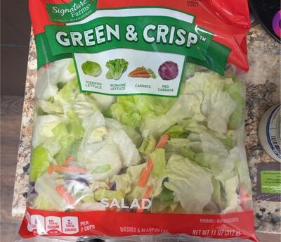 Green & Crisp Iceberg Lettuce, Romaine Lettuce, Carrots, Red Cabbage Salad, Green & Crisp