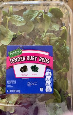 Tender Ruby Reds Red Butter Lettuce, Spinach, Tender Ruby Reds