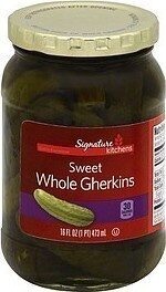 Sweet Whole Gherkins Pickles, Sweet