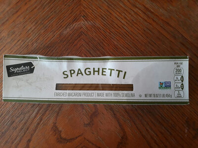 Enriched Spaghetti Product, Spaghetti