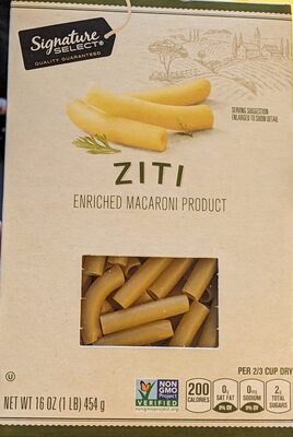 Enriched Macaroni Product, Ziti