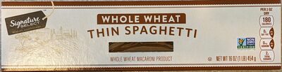 Whole Wheat Macaroni Product, Thin Spaghetti