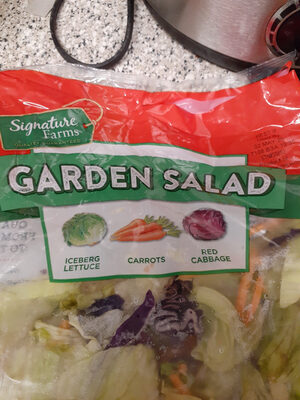 Garden Iceberg Lettuce, Red Cabbage & Carrot Salad, Garden