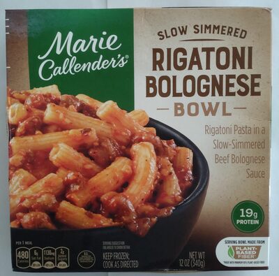 Marie Callender's Slow Simmered Rigatoni Bolognese Bowl, Frozen Meal, 12 oz.