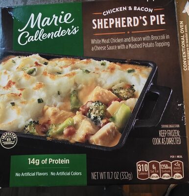 Marie Callender's Chicken & Bacon Shepherd's Pie, Frozen Meal, 11.5 oz.