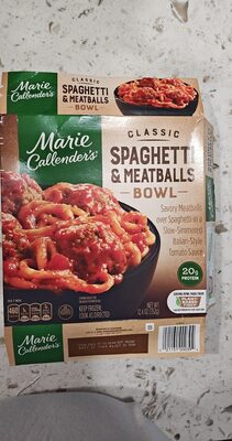 Marie Callender's Classic Spaghetti and Meatballs Bowl, Frozen Meal, 12.4 oz.