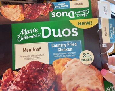 Marie Callender's Duos Meatloaf & Country Fried Chicken, Frozen Meal, 14.5 OZ
