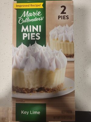 Marie Callender's Key Lime Mini Pies, Frozen Dessert, 7.5 oz., 2 Pies