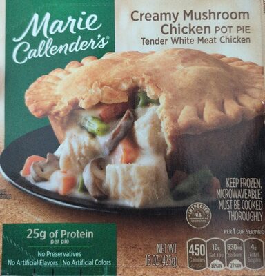 Marie Callender's Creamy Mushroom Chicken Pot Pie, Frozen Meal, 15 OZ