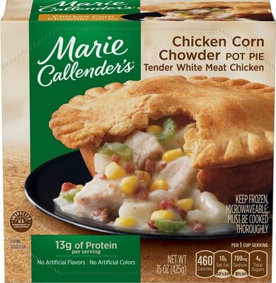 Marie Callender's Frozen Meal, Chicken Corn Chowder Pot Pie, 15 Ounce