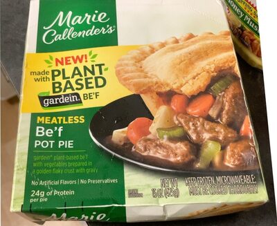 Marie Callender's Plant-Based Gardein Be'f Pot Pie, Frozen Meal, 15 OZ