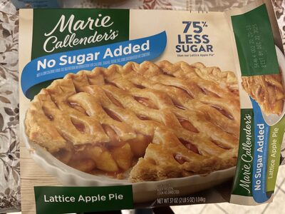 Marie Callender's No Sugar Added, Lattice Apple Pie, Frozen Dessert, 37 oz.