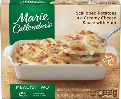 Marie Callenders Scalloped Potatoes in a Creamy Cheese Sauce With Ham, Frozen Meal, 27 oz.
